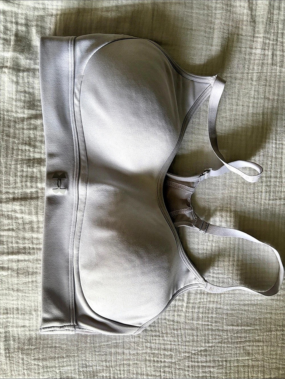 Under Armour UA Infinity Mid Sports Bra White Medium Like New